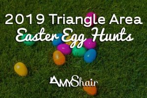 2019 Easter Egg Hunts Triangle NC Graphic from Amy Shair