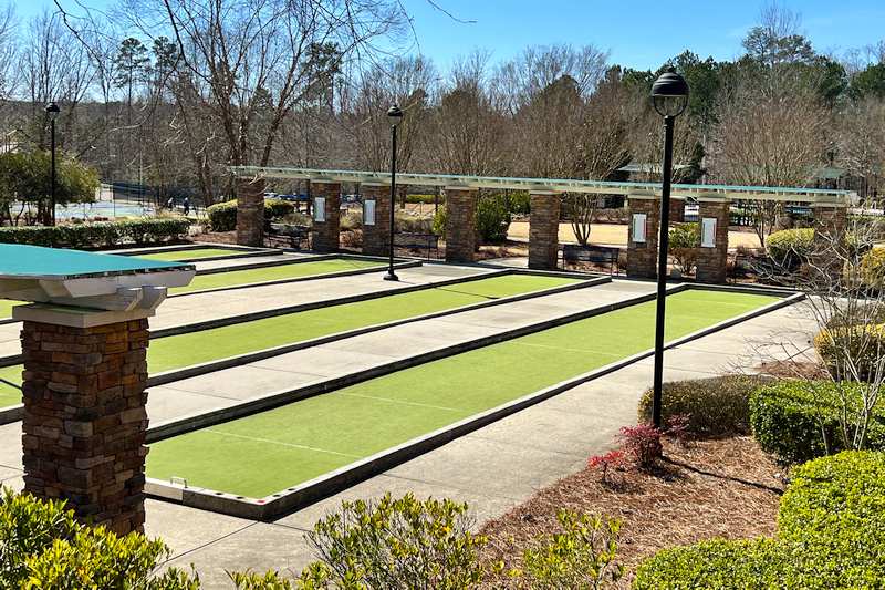 Bocce court in an active adult community.